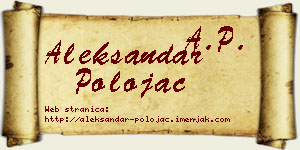 Aleksandar Polojac vizit kartica